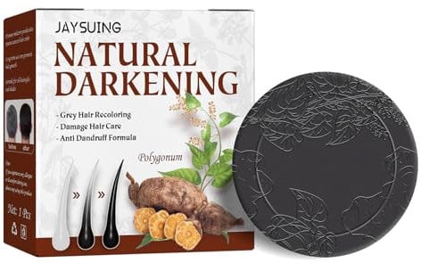 NAOLVE Grey Hair Reverse Bar, Natural Hair Darkening Shampoo Bar, Anti Loss & Help Hair Regrowth for Men & Women