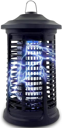 Zapper Électrique Lampe Anti Moustique intérieur/extérieur, 4200 V Haute Puissance, piège à moustiques étanche pour Insectes Volants, Ampoule de Lampe Anti-moustiques, Tueur d'insectes