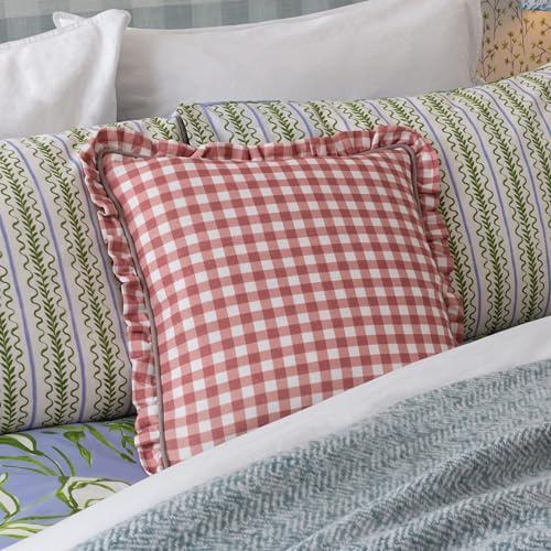 furn. Maude Kissen mit Gingham-Muster, Baumwolle, Paspelierung, Polyesterfüllung