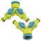 AERZETIX - C75758 - Juego de 2 Racores/selectores con Grifo/válvula de Parada 1/2'' y 3/4'' a 1/2'' de 2 vías para Manguera de riego - derivación en Y - Distribuidor/Separador/Divisor - plástico