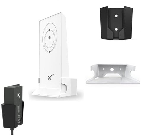 aleawol Router Bracket Wall Mount Holder Kit, StarLink Ethernet Adapter Mount with Scews Compatible with StarLink Mesh Router V2 & Star Link Ethernet Adapter