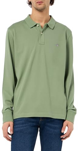 GANT REG Shield LS Pique Rugger, Kalamata Green, XL
