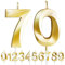 70th Geburtstagskerze, 3D Design Gold Glitter Nummer Kerzen, Cake Topper Dekorationen, Kuchen Kerze für Geburtstagsparty, Hochzeitstag, Baby-Dusche, Party-Dekoration