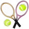 CIYODO 2 Sätze Tennisschläger Tennis Outdoor-Spielzeug Puppenhaus-tennisschläger Tennis-tortenaufsatz Mini-tennisschläger Tennis-weihnachtsschmuck Netz Figur Mini-Tennis-dekor Plastik