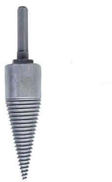 Splitting Wood Cone Drill Bit Firewood Drill Bit Heavy Duty Drill Screw Cone Driver Log Wood Splitter Screw Cone Kindling Firewood Splitter (Hex Handle)