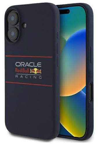 CG MOBILE Red Bull RBHMP16M24SIHSRV Hülle für iPhone 16 Plus 6.7 Zoll Marineblau Lizenziert Silicone Horizontal Logo kompatibel mit MagSafe