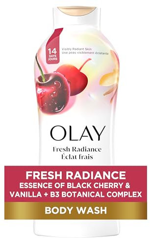 Olay Fresh Radiance Duschgel, Schwarzkirsche und Vanille, Granatapfelextrakt, 650 ml