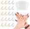 20PCS Wudu Nail Rings for Acrylic Nails, Reusable Fingernail Ring With 120PCS Nail Adhesive Adjustable Detachable Metal Finger Nail Rings for Nail Art Decoration (Gold&Silver)