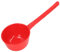 Cucharón de agua, cuchara de agua agrícola, calibre grande, multifuncional, abrasión, mango largo, plástico, para cocina, rojo
