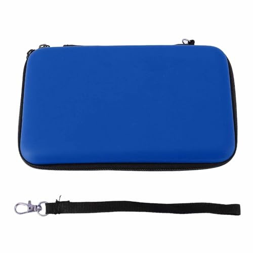 Haofy Spielkonsole -Tragetasche für Neue 3DS XL, Super Edition, New 2DS XL mit Großer Kapazität, Schutzhartschale, 8 Spielkartensteckplätze (Blue)