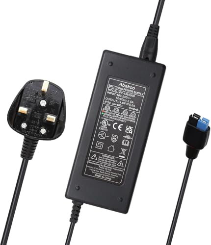 14.6 Volt 5 Amp Battery Charger for Motocaddy Golf Trolley 12.8v Lithium (LiFePo4) Batteries with Torberry/Anderson Blue/Black Connector