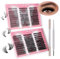Wimpern Extensions, 570 Pcs Natürliche Lashes DIY Lange und Dichte Wimpern, Cluster Lashes 8-16MM Lash Extension Set mit Augenbrauenstift (20D+30D+40D+50D+60D+80D)