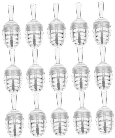 ibasenice Lot de 15 Tubes Vides de Gloss à Lèvres Forme Pot Miel, Contenant Rechargeable en Plastique Transparent, pour Échantillons Cosmétiques et Usage Personnel