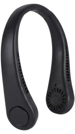 LA CASA DE LAS CARCASAS Ventilador de Cuello Portátil Manos Libres USB-C, 5 colores. (Negro)