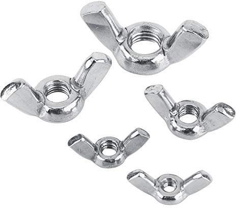 Akozon Flügelmutter DIN315 M3-M8 Edelstahl SS316 Butterfly Nuts Fastener Supply 10er Set von 10 Stück(M4)