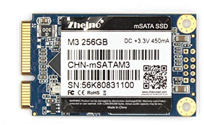 Zheino mSATA SSD 256GB M3 Internal Mini SATA SSD Drive 3D Nand Flash Solid State Drive for Mini PC Notebooks Tablets PC