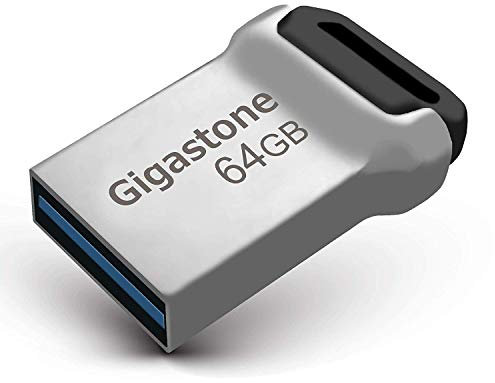GIGASTONE 64Go Clé USB Nano Flash, Z90 USB 3.2 Gen 1, 100Mo/s Ultra Rapide, Design Métallique, Mini, Stockage et Sauvegarde pour PC/Mac/TV/Voiture, USB 2.0/3.0/3.1 Compatible