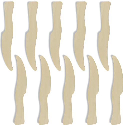 Herr Bo & Co 10 Indianermesser aus 3mm Birkensperrholz, unbehandelt, zum Selbergestalten