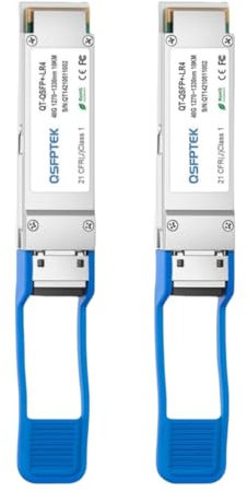 QSFPTEK 2 Pack 40G QSFP+ Module LC Single-Mode Transceiver 40GBASE-LR4 for Cisco QSFP-40G-LR4 (1310nm, 10km, with DDM)