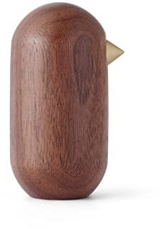 Normann Copenhagen Decorative Bird, Walnut Wood, Brown, 7x3,8cm