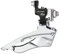 microSHIFT | R8 Umwerfer vorne | 7/8 Gang Dreifach | 50/39/30T | 31,8/34,9 Bandklemme | Shimano kompatibel, Schwarz/Silber