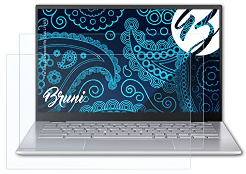 Bruni Schutzfolie kompatibel mit Asus Chromebook Flip C436 C436FA Folie, glasklare Displayschutzfolie (2X)