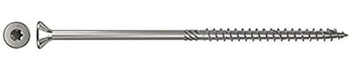 fischer - Vis de charpente Power-Fast 8,0x200, tête fraisée, empreinte TX, zingué blanc, filetage partiel/Boite de 50