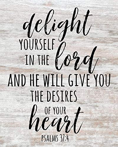 Wandkunstdruck, Motiv Delight Yourself In the Lord, ungerahmt, 20,3 x 25,4 cm
