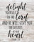 Wandkunstdruck, Motiv Delight Yourself In the Lord, ungerahmt, 20,3 x 25,4 cm