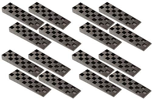 KOTARBAU® - Set di 200 fermaporte a cuneo per montaggio, in plastica, 150 x 44 x 20 mm, per finestre, porte e telai, colore nero