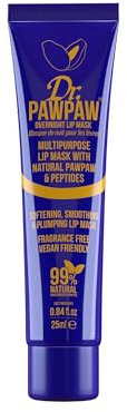 Dr. PAWPAW Overnight Lip Mask - vegane Lippenpfelge, intensive Pflege bei trockenen Lippen, feuchtigkeitsspendend & aufpolsternd, glättet feine Linien, mit natürlichen Peptiden & Inhaltsstoffen, 25ml