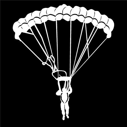 SHMAZ 10 * 11.6Cm Persönlichkeit Paragliding Extremsportwagen Aufkleber Reflektierende wasserdichte Abziehbilder Schwarz/Silber