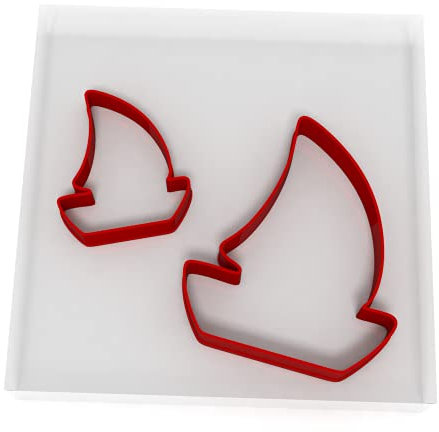 Custom Cutters Sailboat Cookie Cutter Set of 2 (5CM + 8CM)