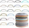 kuou 18Pcs Woven Handmade Friendship Bracelet Rope, Colorful Adjustable Braided Rope Gifts Boho Beach Wrist Cord Anklets for Women Girl Birthday Christmas Valentine Favors (D1673K-11-N)