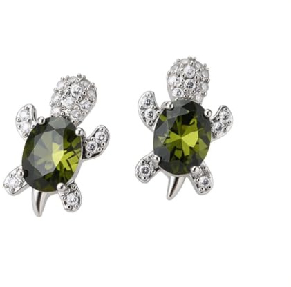 Blau Lila Oval Farbverlauf Zirkon Regenbogen Steinschildkröte Ohrstecker Für Frauen Modeschmuck Multicolor Kristall Ohrringe Geschenk