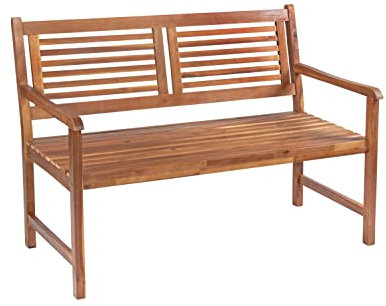SAM Gartenbank Cordoba, 110 cm, 2-Sitzer Bank, Sitzbank aus geöltem Akazienholz, pflegeleichtes Massivholz, Holzbank geeignet für Garten, Balkon oder Terrasse