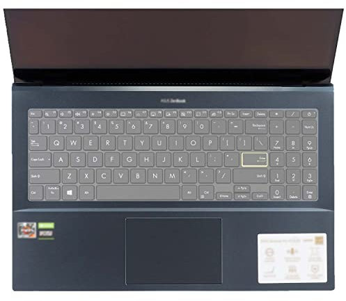 MiNGFi Silikon Tastatur Schutz Abdeckung für ASUS E510 L510 VivoBook S15 S533 15 S513 F513 X513 M513 K513 ZenBook Pro 15 UX535 - Transparent