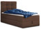 Boxspringbett Best Mini mit Bettkasten und Matratzentopper - Einzelbett mit Bonell-Matratze und Topper, Polsterbett, Bett, Schlafzimmer (100 x 200 cm, Braun (Inari 24))
