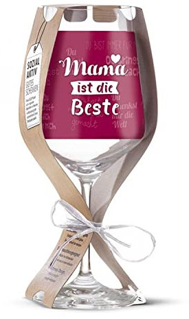 GILDE Glas Weinglas Mama ist die Beste 500ml 50769