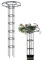 210 cm Rostfreier Metall-Gartenschirm, vertikal, für Kletterpflanzen, Topfreben, Gemüse, Blumen, Terrasse, Metallgitter, Gitter, Turm für Efeu, Rosen, Gurken, Clematis Töpfe