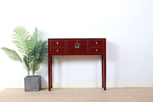 Yajutang China Konsole Sideboard Beistelltisch Anrichte Massivholz RAL3004