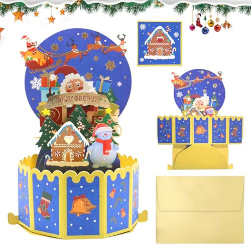 SPERMUOY Pop Up Karte Weihnachten,Pop up weihnachtskarte 3d weihnachtskarte,weihnachtskarten 3d mit umschlag,3d weihnachtskarte pop-up karte,weihnachtskarte pop up