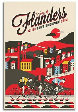 NOHF Vintage-Poster Sport Poster Frühling Classic Cycling (1) Poster Wandkunstdruck Retro Ästhetische Raumdekoration Bürodekorationen 40 x 60 cm ungerahmt