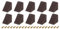 uxcell 10Pcs 90 Degree Plastic Corner Braces with Cover Cap, 17.2x21x21mm Nylon Shelf Right Angle Brackets with Screws for Cabinets, Cupboards (Brown)