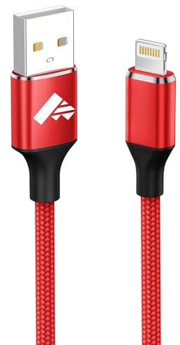 Aioneus iPhone Charger Cable 2M Lightning Cable Fast iPhone Charging Cable Nylon iPhone Cable Long iPhone USB Charging Lead for iPhone 14 13 12 11 Pro Max XS XR X 8 7 6 Plus 5 SE,iPad and More