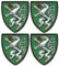 4er Set - Wappen Steiermark - Aufnäher - Bestickter Patch / Abzeichen / Emblem