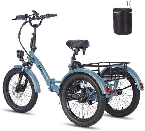Fafrees F20 Mate E-Bike Dreirad Klapprad 48V 21Ah Akku [ Offiziell ] Herren E Bike Damen Hydraulische Scheibenbremsen, Dreirad Elektro 180kg, E Trike 1008Wh, Elektrofahrrad für Erwachsene 65N.m