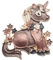 lordies Brosche Magnetbrosche Schal Bekleidung Poncho Textilschmuck Einhorn Unicorn Braun - Gold