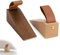 LERANXIN Cale Meuble, 2 Pièces Cale Bois, Cale en Bois en Hêtre et Noyer Noir, Silencieux et Résistant aux Chocs, Butée de Porte en Bois pour Portes avec Espacement de 5 à 30 mm