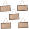 STOBOK 5pcs Unfinished Wood Sign Welcome Hanging Sign Door Decorations DIY Message Chalkboard